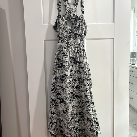 Anthropologie printed midi dress BW floral print - Picture 1 of 5